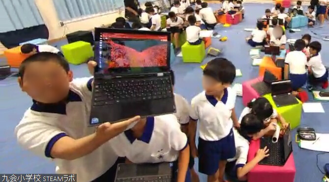 自然サイクルプログラミング(九会小5年生)