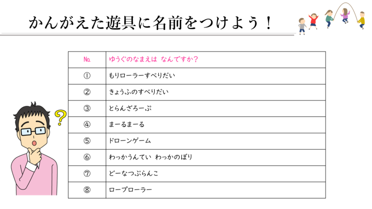新しい遊具メイキング（北条東小１年生）